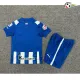 Camisa Titular Infantil Alavés 2025/2026 Azul/Branco com Patch da La Liga
