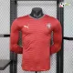 Camisa Titular Versão Jogador Portugal Copa do Mundo 2026 Vermelho Manga Longa