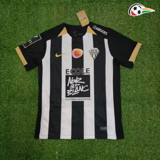 Camisa Titular Angers SCO 2025/26 Preto/Branco
