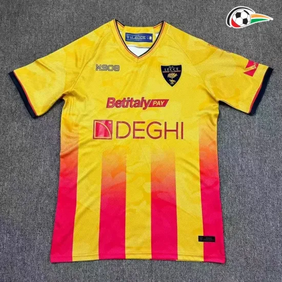 Camisa Titular US Lecce 2025/2026 Amarelo/Vermelho
