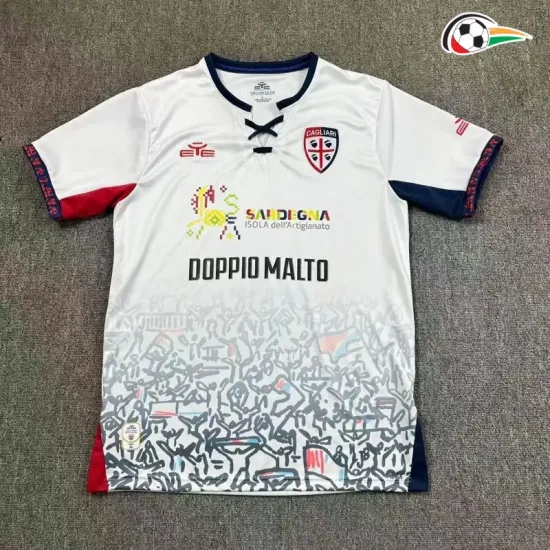Camisa Reserva Cagliari Calcio 2025/2026 Branco