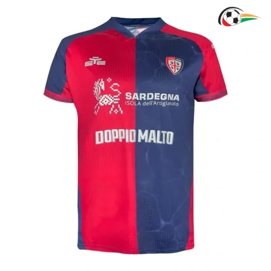 Camisa Titular Cagliari Calcio 2025/2026 Vermelho/Azul