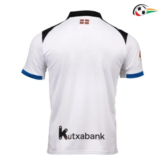 Camisa Reserva Alavés 2025/2026 Branco/Azul com Patch da La Liga