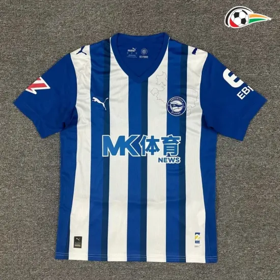 Camisa Titular Alavés 2025/2026 Azul/Branco com Patch da La Liga