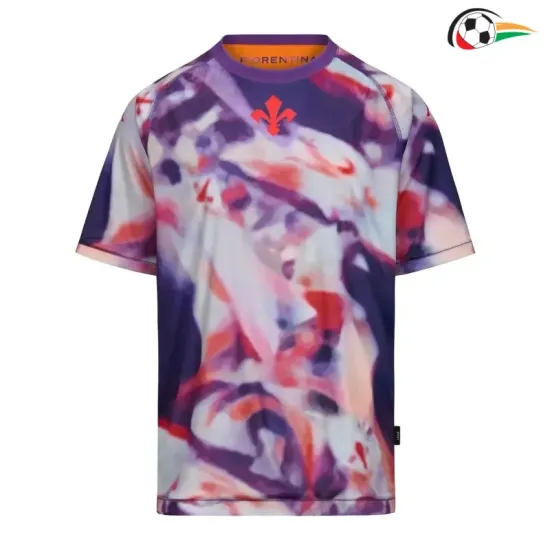 Camisa 4 Fiorentina 2025/2026 Laranja/Roxo