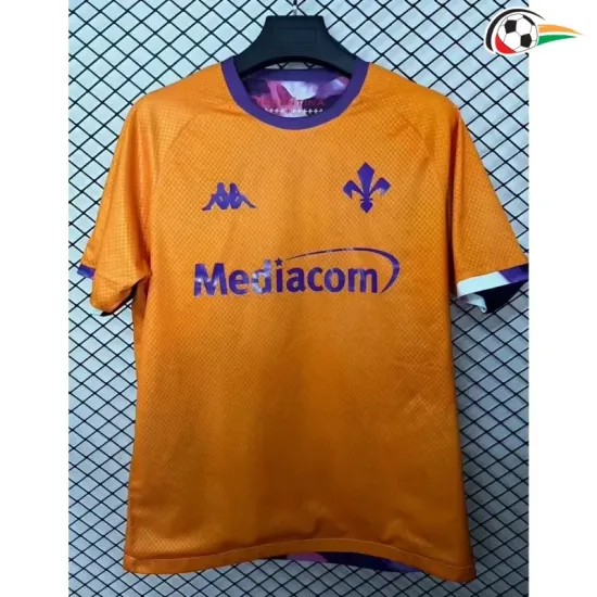 Camisa 4 Fiorentina 2025/2026 Laranja/Roxo