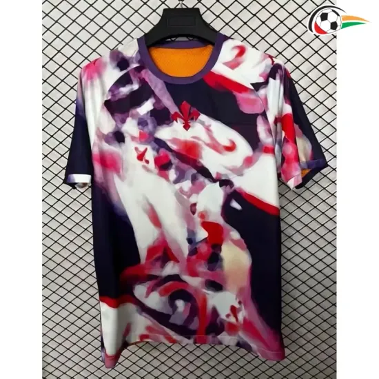 Camisa 4 Fiorentina 2025/2026 Laranja/Roxo