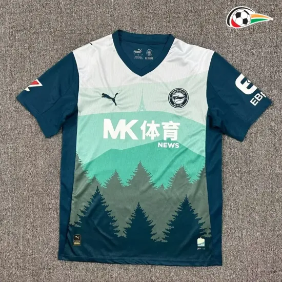 Camisa Alternativa Alavés 2025/2026 Verde com Patch da La Liga