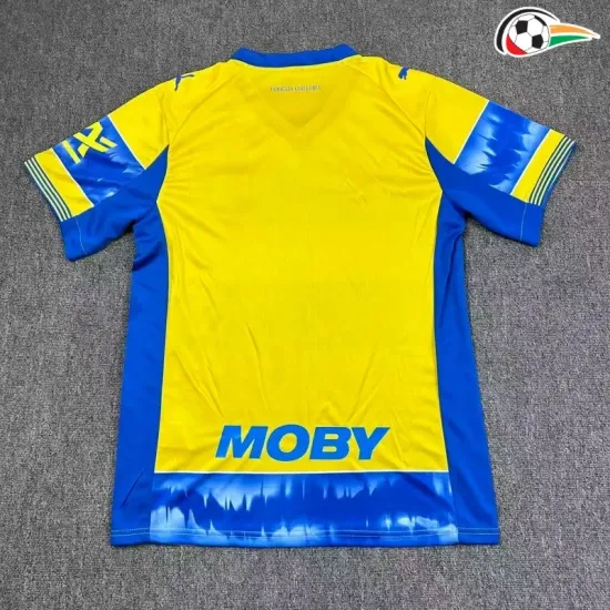 Camisa Reserva Parma Calcio 2025/2026 Azul/Amarelo com publicidade