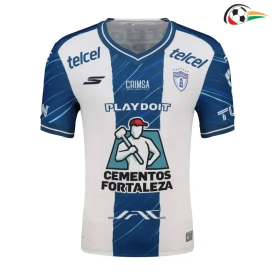 Camisa Titular Pachuca 2025/2026 Branco/Azul