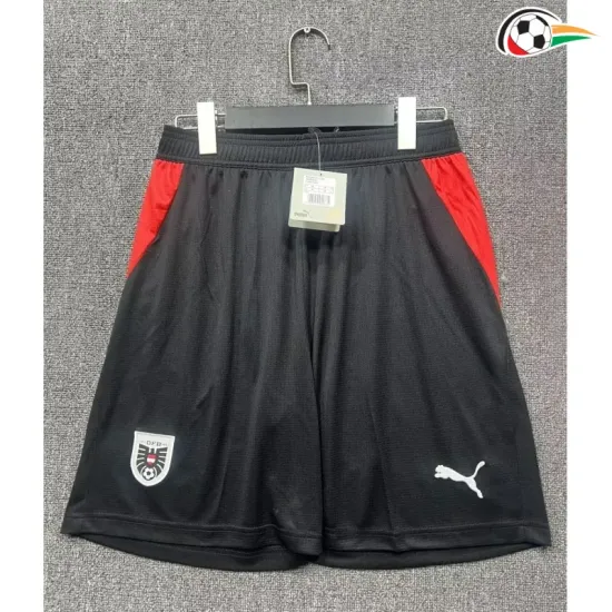 Shorts de Futebol Titular Austria Copa do Mundo 2026 Preto