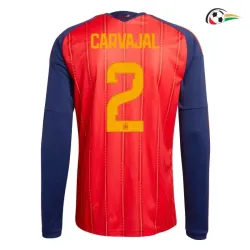 Camisa Titular Carvajal 2 España 2026 Vermelho/Azul Manga Longa