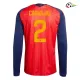 Camisa Titular Carvajal 2 España 2026 Vermelho/Azul Manga Longa