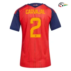 Camisa Titular Feminina Carvajal 2 España 2026 Vermelho/Azul