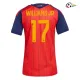 Camisa Titular Feminina Williams Jr 17 España 2026 Vermelho/Azul