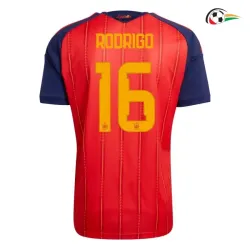 Camisa Titular Rodrigo 16 España 2026 Vermelho/Azul