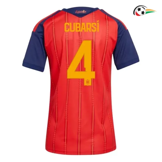 Camisa Titular Feminina Cubarsí 4 España 2026 Vermelho/Azul