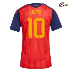 Camisa Titular Feminina Olom 10 España 2026 Vermelho/Azul