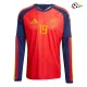 Camisa Titular Lamine Yamal 19 España 2026 Vermelho/Azul Manga Longa