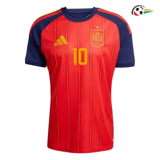 Camisa Titular Olom 10 España 2026 Vermelho/Azul