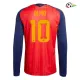 Camisa Titular Olom 10 España 2026 Vermelho/Azul Manga Longa