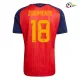 Camisa Titular Zubimendi 18 España 2026 Vermelho/Azul