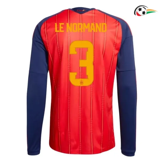 Camisa Titular Le Normand 3 España 2026 Vermelho/Azul Manga Longa