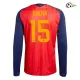 Camisa Titular Baena 15 España 2026 Vermelho/Azul Manga Longa