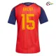 Camisa Titular Feminina Baena 15 España 2026 Vermelho/Azul