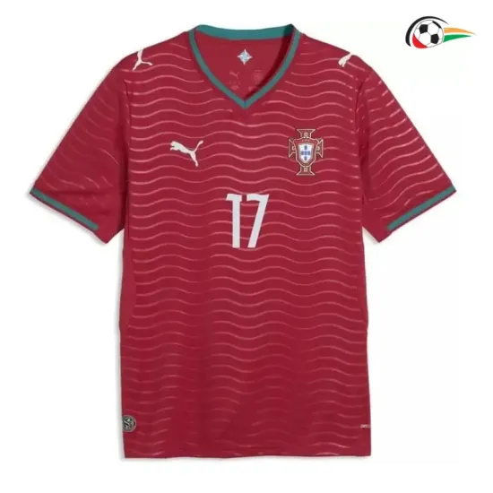 Camisa Titular Rafa Leão 17 Portugal 2026 Vermelho