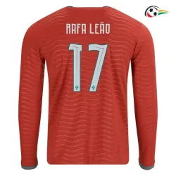 Camisa Titular Rafa Leão 17 Portugal 2026 Vermelho Manga Longa