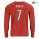 Camisa Titular Ronaldo 7 Portugal 2026 Vermelho Manga Longa