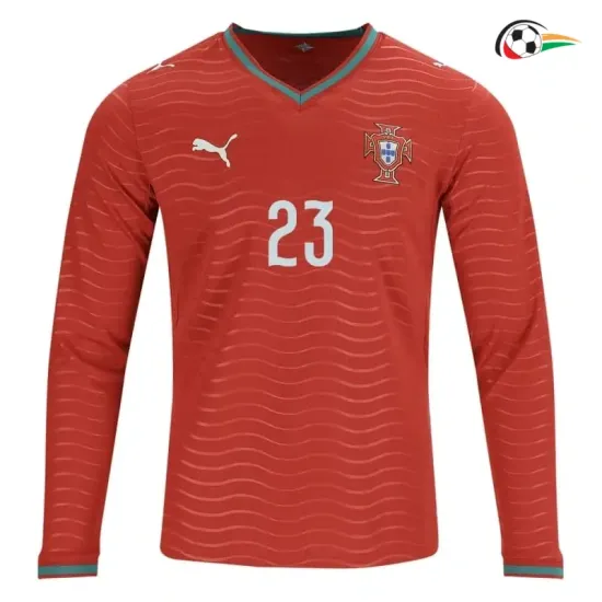 Camisa Titular Vitinha 23 Portugal 2026 Vermelho Manga Longa