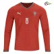 Camisa Titular B.Fernandes 8 Portugal 2026 Vermelho Manga Longa