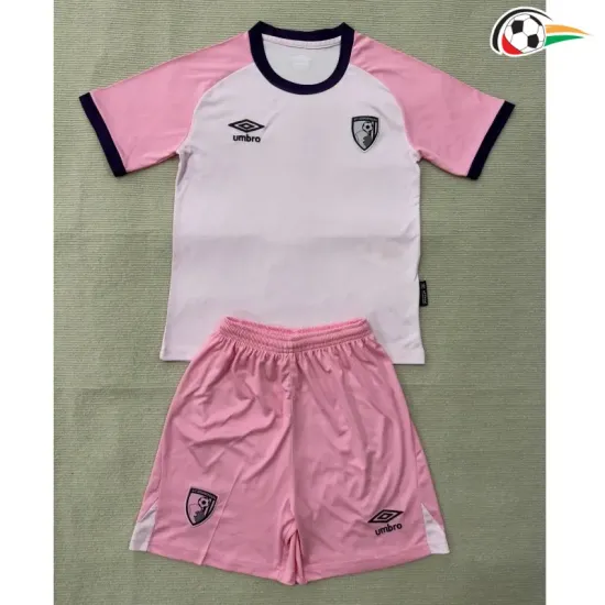 Camisa Alternativa Infantil AFC Bournemouth 2025/2026 Rosa