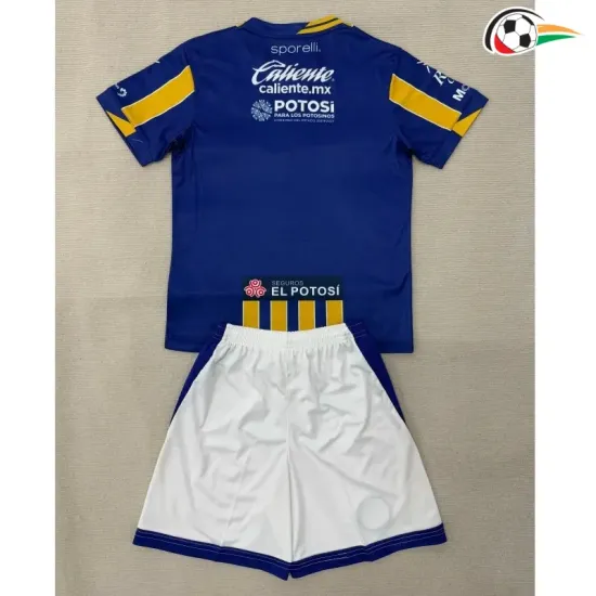 Camisa Reserva Infantil Atlético San Luis 2025/2026 Azul/Dourado