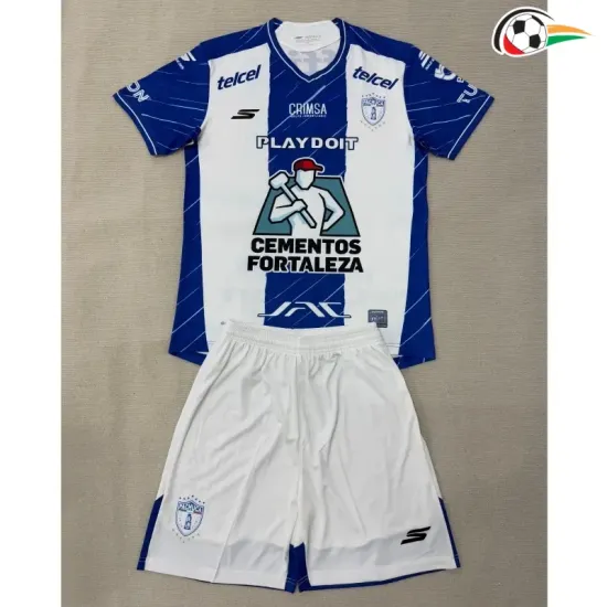 Camisa Titular Infantil Pachuca 2025/2026 Branco/Azul