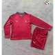 Camisa Titular Infantil Portugal Copa do Mundo 2026 Vermelho Manga Longa