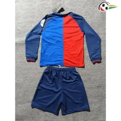 Camisa Retrô Infantil Barcelona 1899/1999 Centenário Azul/Vermelho Manga Longa