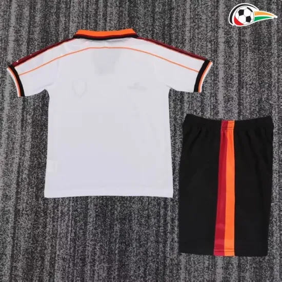 Camisa Retrô Reserva Infantil AS Roma 1998/99 Branco