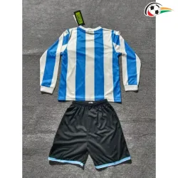 Camisa Retrô Titular Infantil Argentina 1998 Branco/Azul Manga Longa