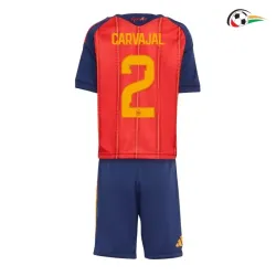 Camisa Titular Infantil Carvajal 2 España 2026 Vermelho/Azul