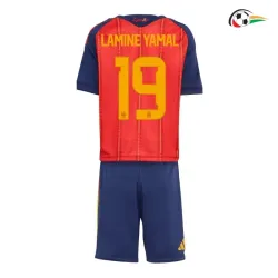 Camisa Titular Infantil Lamine Yamal 19 España 2026 Vermelho/Azul