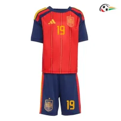 Camisa Titular Infantil Lamine Yamal 19 España 2026 Vermelho/Azul