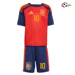Camisa Titular Infantil Olom 10 España 2026 Vermelho/Azul