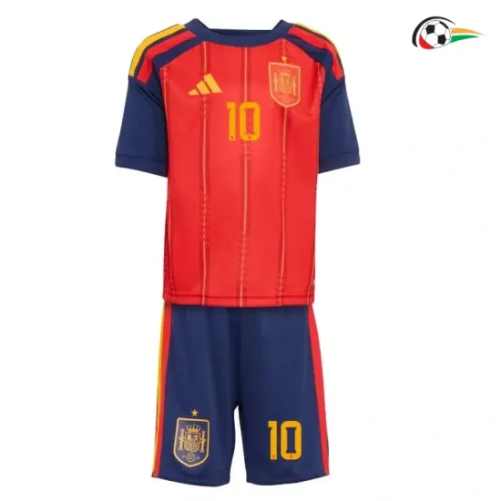 Camisa Titular Infantil Olom 10 España 2026 Vermelho/Azul