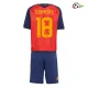 Camisa Titular Infantil Zubimendi 18 España 2026 Vermelho/Azul