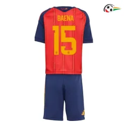 Camisa Titular Infantil Baena 15 España 2026 Vermelho/Azul