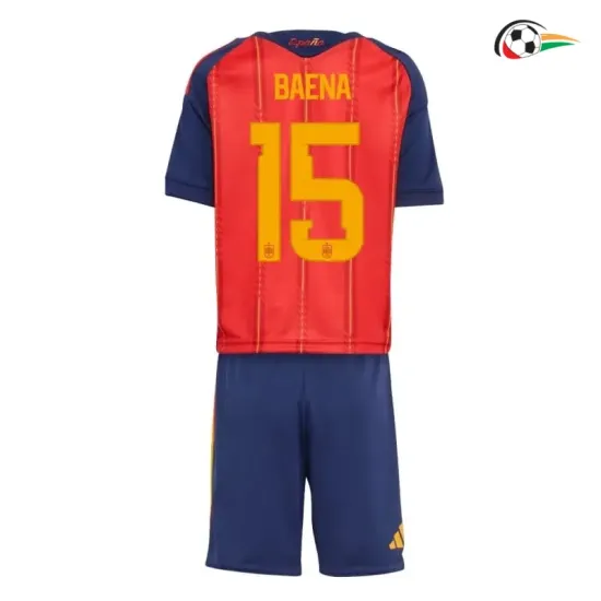 Camisa Titular Infantil Baena 15 España 2026 Vermelho/Azul