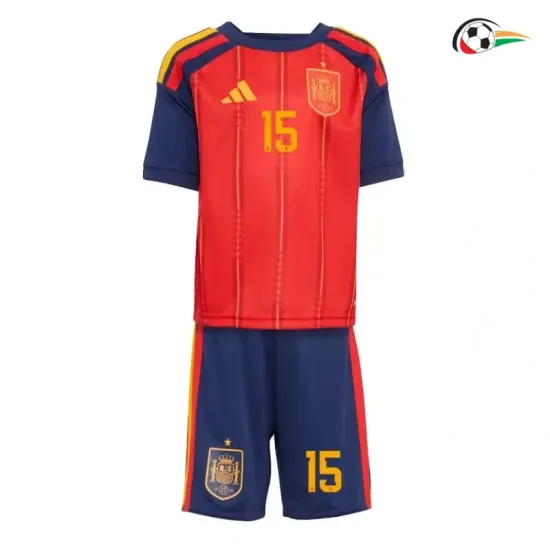 Camisa Titular Infantil Baena 15 España 2026 Vermelho/Azul